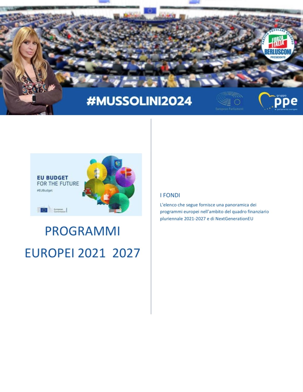 Programmi Europei 2021 – 2027